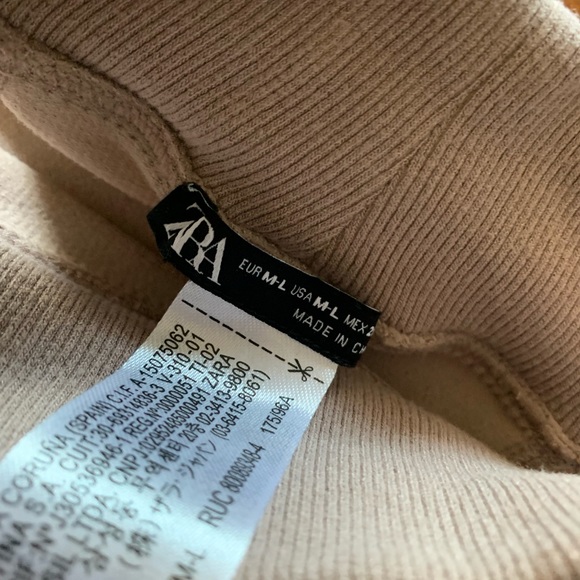 Zara Nude Ribbed Mock Neck Bodysuit - Picture 5 of 9